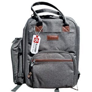 NWT! ALLCAMP Gray Outdoor Picnic Backpack for 2 People